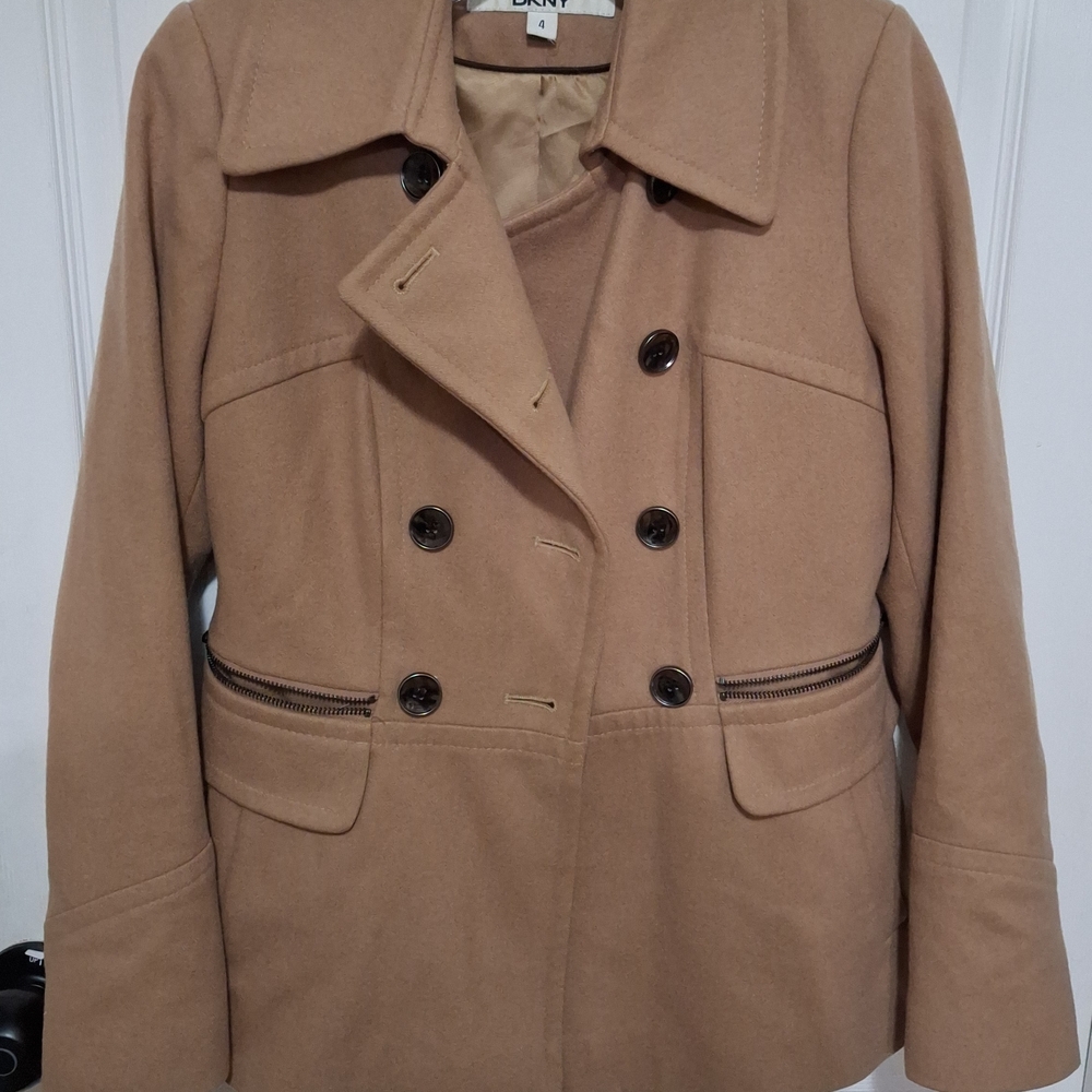 DKNY Women's Tan Peacoat
